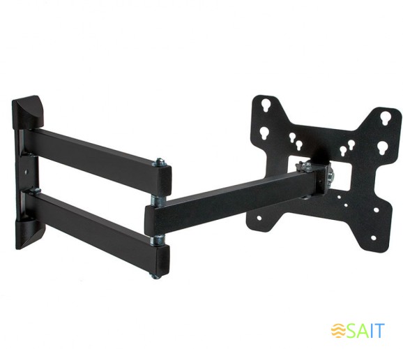 Кронштейн для телевизора Kromax OPTIMA-408 черный 22"-65" макс.30кг настенный поворотно-выдвижной и наклонный