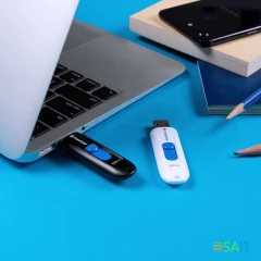 Флеш Диск Transcend 256Gb Jetflash 790 TS256GJF790K USB3.0 черный/синий
