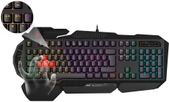 Клавиатура A4Tech Bloody B310N черный USB Multimedia for gamer LED (подставка для запястий) (B310N)