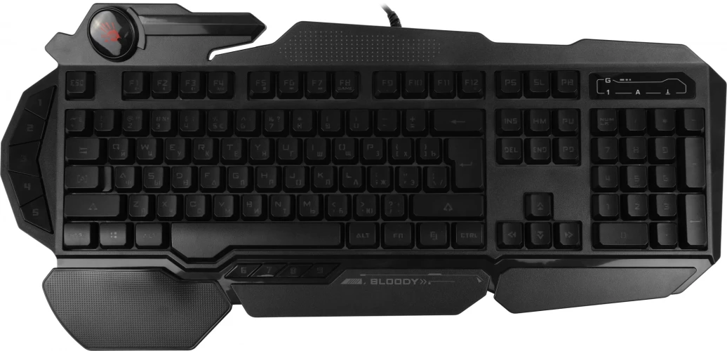 Клавиатура A4Tech Bloody B310N черный USB Multimedia for gamer LED (подставка для запястий) (B310N)