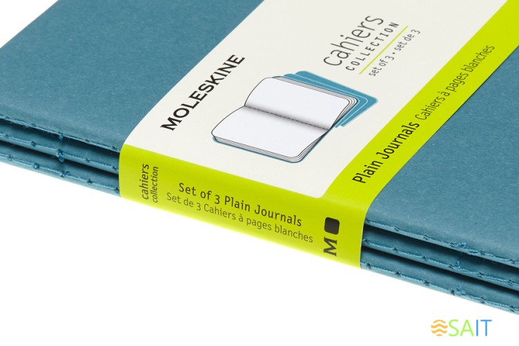 Блокнот Moleskine CAHIER JOURNAL CH013B44 Pocket 90x140мм обложка картон 64стр. нелинованный голубой (3шт)