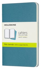 Блокнот Moleskine CAHIER JOURNAL CH013B44 Pocket 90x140мм обложка картон 64стр. нелинованный голубой (3шт)