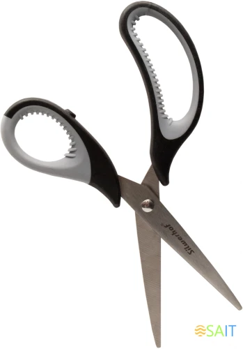 Ножницы Silwerhof Mode универсальные 165мм ручки с резиновой вставкой черный