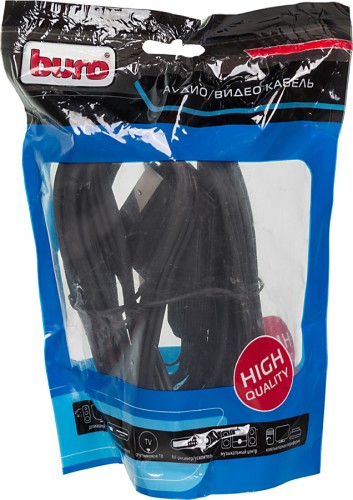 Кабель соединительный аудио-видео Buro SCART (m)/3хRCA (m) 2м. черный (BSC005-2)