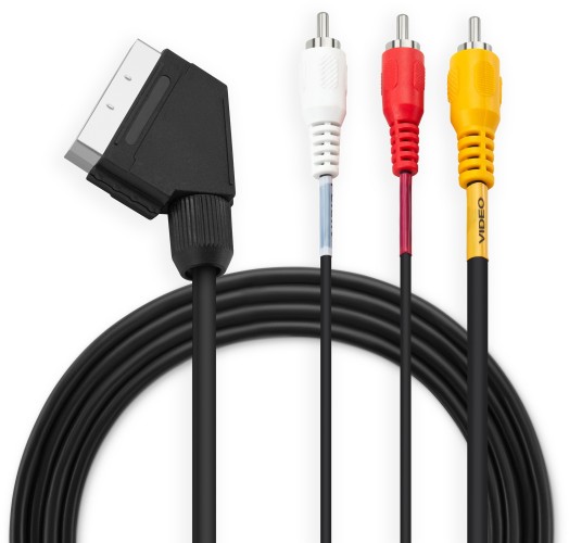 Кабель соединительный аудио-видео Buro SCART (m)/3хRCA (m) 2м. черный (BSC005-2)