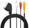 Кабель соединительный аудио-видео Buro SCART (m)/3хRCA (m) 2м. черный (BSC005-2)