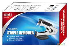 Антистеплер Deli E0231 24/6 26/6 ассорти металл/пластик коробка