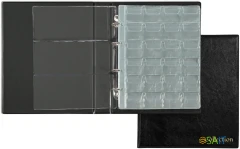 Папка на 4-х D-кольцах Silwerhof верт. ПВХ 0.6мм черный вмест.30лист.