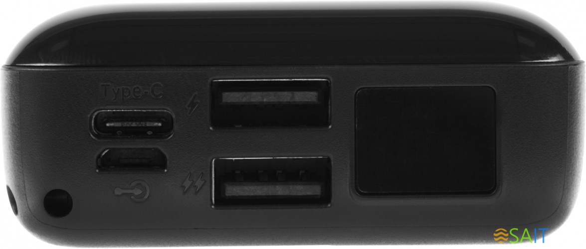 Мобильный аккумулятор TFN Power Stand 10 10000mAh PD 10.5W 2.1A 2xUSB-A/USB-C черный (TFN-PB-255-BK)