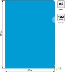Папка-уголок Бюрократ Economy -E100A тисненый A4 пластик 0.10мм ассорти