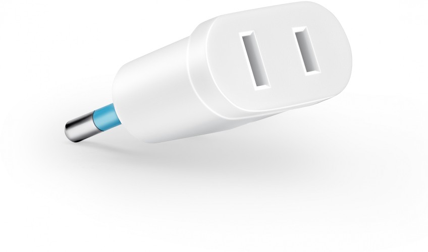 Адаптер-переходник Buro BU-PA02-W (1 розетка) белый (пакет ПЭ)