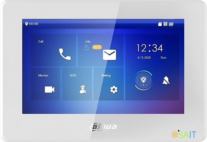 Видеодомофон Dahua DHI-VTH5421HB-W черный
