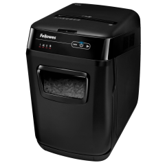Шредер Fellowes® AutoMax® 150C, автоподача, DIN P-4, 4х38мм, 150лст. авто, 8 ручн., 32 лтр., авторев, шт Fellowes AutoMax 150C