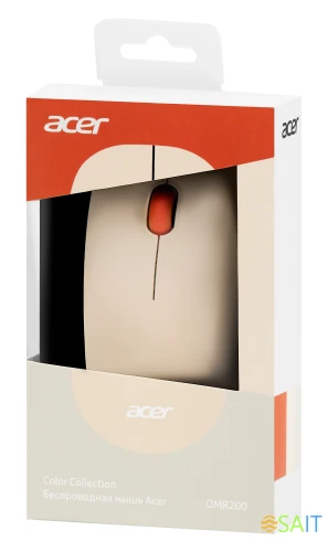 Мышь Acer OMR200 бежевый оптическая 1200dpi беспров. USB для ноутбука 2but (ZL.MCEEE.022)