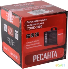 Тепловая пушка электрическая Ресанта ТЭПК-3000 3000Вт красный/черный