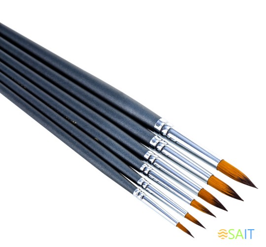 Набор кистей Deli 73892 Nuevo круг. дерев.лакир.ручка