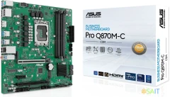 Материнская плата Asus PRO Q870M-C-CSM Soc-1851 Intel Q870 4xDDR5 mATX AC`97 8ch(7.1) GbLAN RAID+HDMI+DP