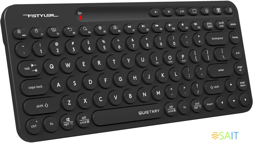 Клавиатура A4Tech Fstyler FBK36C AS черный USB беспроводная BT/Radio slim Multimedia (FBK36C AS)