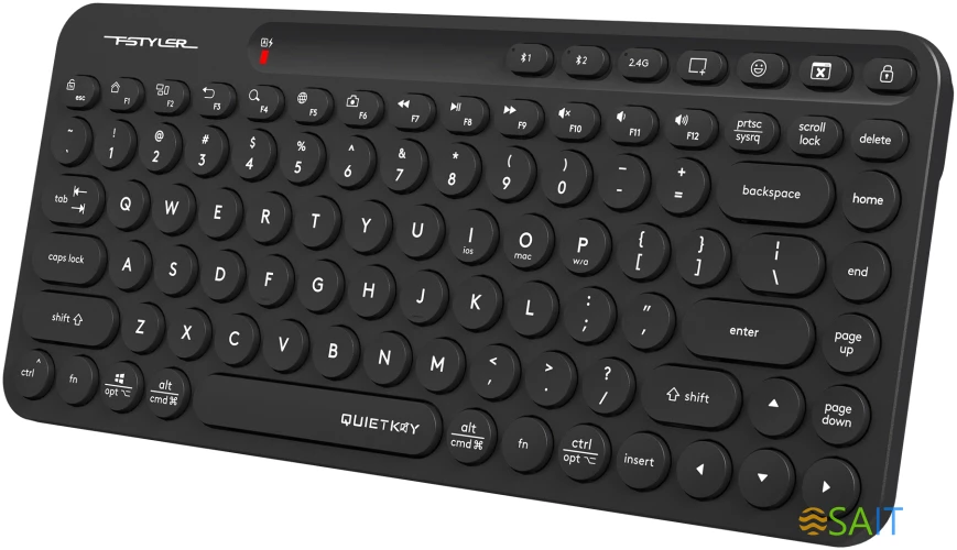 Клавиатура A4Tech Fstyler FBK36C AS черный USB беспроводная BT/Radio slim Multimedia (FBK36C AS)