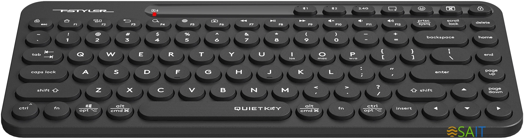 Клавиатура A4Tech Fstyler FBK36C AS черный USB беспроводная BT/Radio slim Multimedia (FBK36C AS)