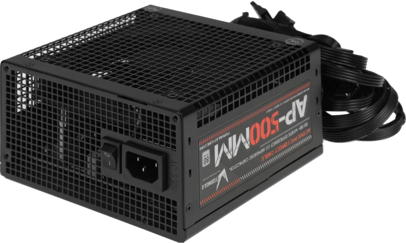 Блок питания Formula ATX 500W AP-500ММ 80 PLUS WHITE (20+4pin) APFC 120mm fan 6xSATA RTL