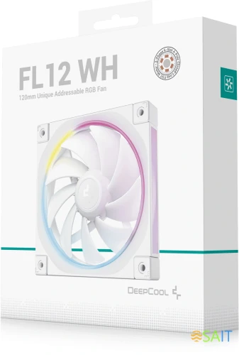 Вентилятор для корпуса Deepcool FL12 Wh ARGB 120х120x25 белый 4-pin 32дБ (R-FL12-WHAPN1-G) Ret
