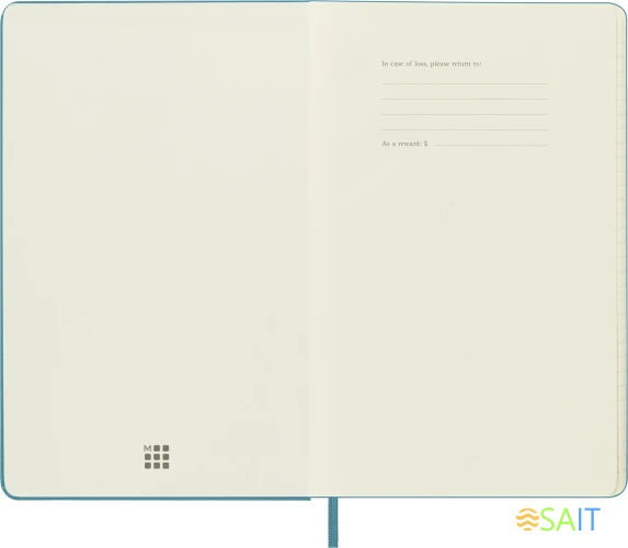 Блокнот Moleskine CLASSIC QP060B35 Large 130х210мм 240стр. линейка твердая обложка голубой