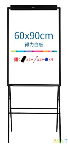 Флипчарт Deli 7890 лак 90x60см на подставке белый/черный с аксессуарами