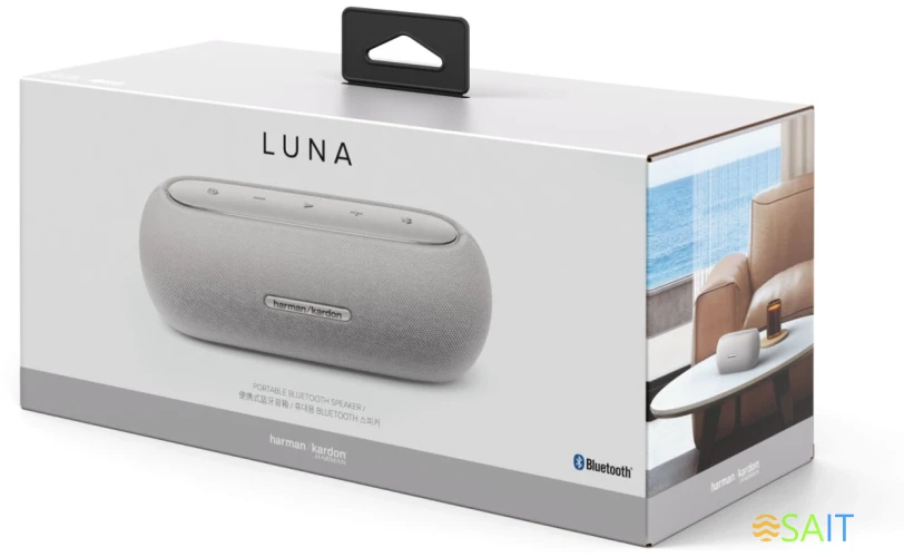 Колонка порт. Harman Kardon Luna Google Assistant, Amazon Alexa серый 40W 1.0 BT/Wi-Fi 4800mAh (HKLUNAGRYEU)
