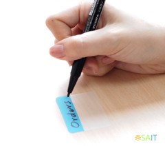 Закладки самокл. разделители пластиковые Stick`n 21359 37x50мм с цветным краем 3цв.в упак. 10лист на линейке европодвес