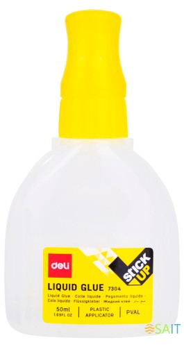 Клей жидкий Deli E7304 50мл прозрачный диспенсер-кисточка Stick UP