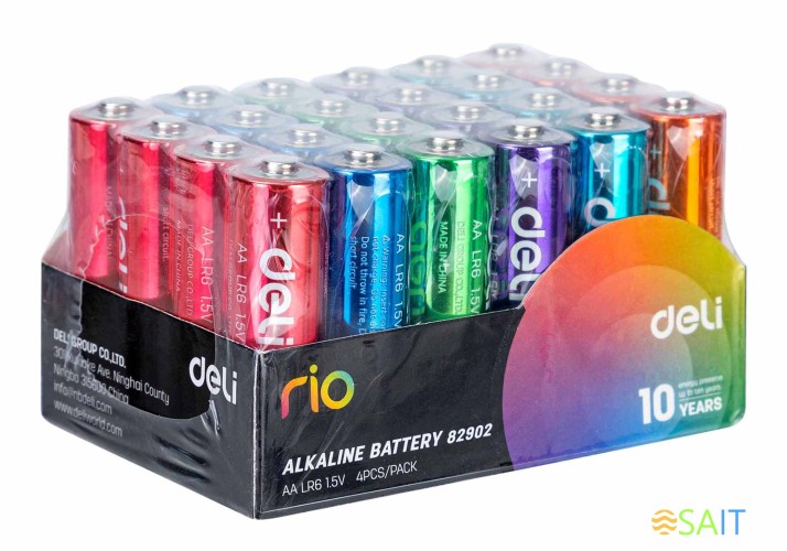 Батарея Deli Rio AA (4шт) спайка