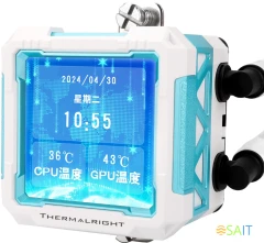 Система водяного охлаждения Thermalright Frozen Warframe PRO 360 ARGB Soc-AM5/AM4/1200/1700/1851 белый 4-pin 29.8dB Al LCD Ret (F-WFRAME-PRO-360-WH-ARGB)