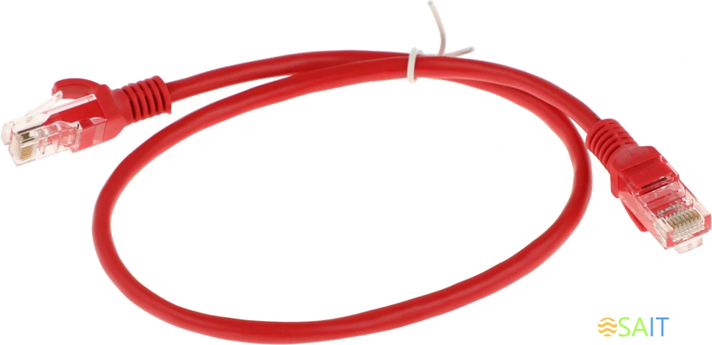 Патч-корд Premier PP12-0.5M/R 1000Гбит/с UTP 4 пары cat.5E CCA molded 0.5м красный RJ-45 (m)-RJ-45 (m)