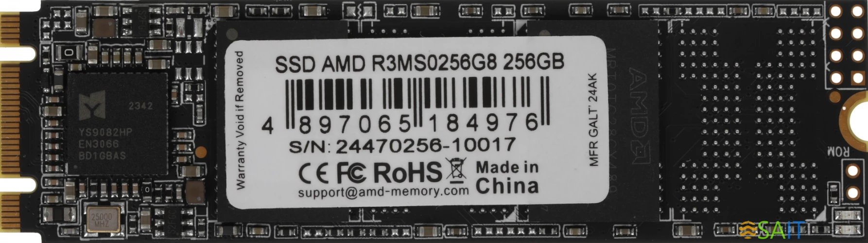 Накопитель SSD AMD SATA 256GB R3MS0256G8 Radeon mSATA