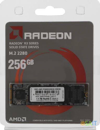 Накопитель SSD AMD SATA 256GB R3MS0256G8 Radeon mSATA