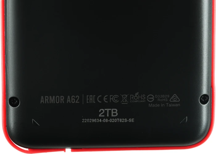 Жесткий диск Silicon Power USB3.1 2TB SP020TBPHD62SS3K A62S Armor 2.5" черный/красный