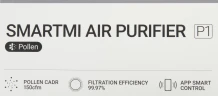 Воздухоочиститель Smartmi Air Purifier P1 30Вт серый (ZMKQJHQP11)
