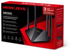 Роутер беспроводной Mercusys MR30G AC1200 10/100/1000BASE-TX черный