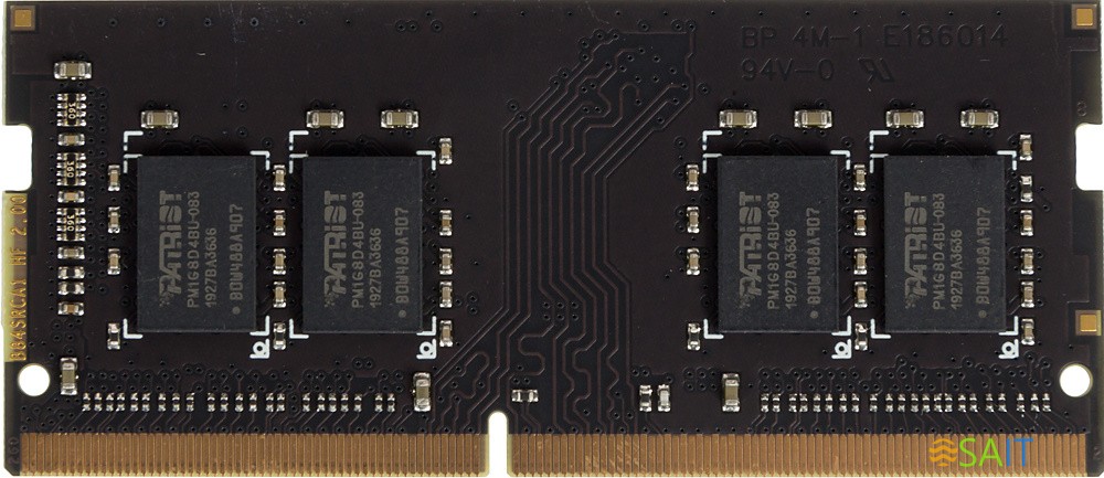 Память DDR4 8Gb 2400MHz Patriot PSD48G240081S RTL PC4-19200 CL17 SO-DIMM 260-pin 1.2В single rank Ret