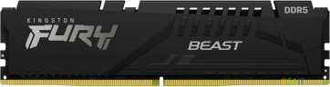 Память DDR5 16GB 6400MHz Kingston KF564C32BBE-16 Fury Beast Black Expo RTL Gaming PC5-51200 CL32 DIMM 288-pin 1.4В single rank с радиатором Ret