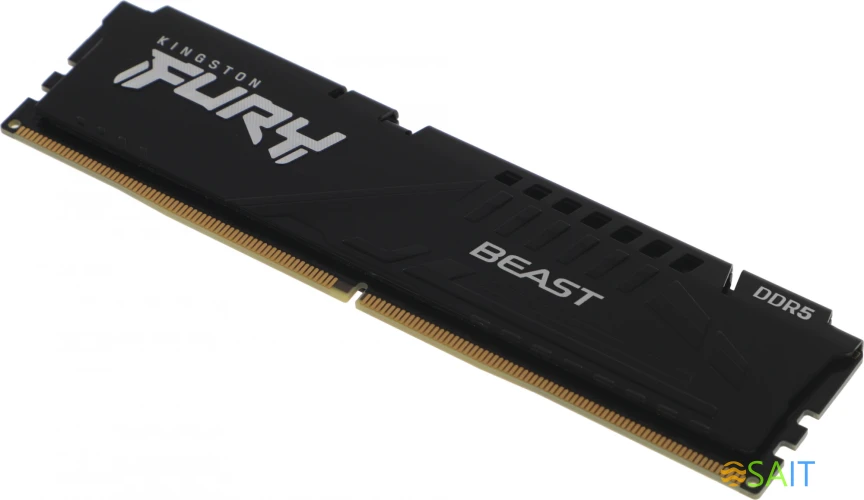 Память DDR5 16GB 6400MHz Kingston KF564C32BBE-16 Fury Beast Black Expo RTL Gaming PC5-51200 CL32 DIMM 288-pin 1.4В single rank с радиатором Ret