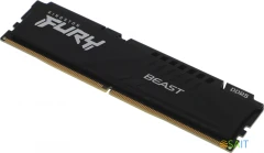 Память DDR5 16GB 6400MHz Kingston KF564C32BBE-16 Fury Beast Black Expo RTL Gaming PC5-51200 CL32 DIMM 288-pin 1.4В single rank с радиатором Ret