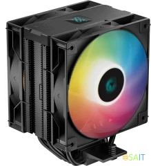 Устройство охлаждения(кулер) Deepcool AG400 Digital Plus ARGB Soc-AM5/AM4/1200/1700/1851 черный 4-pin 31.6dB Al+Cu LCD 773gr Ret (R-AG400-BKADMP-G-1)