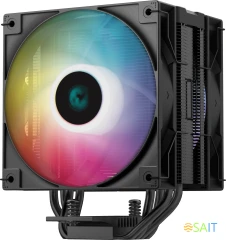 Устройство охлаждения(кулер) Deepcool AG400 Digital Plus ARGB Soc-AM5/AM4/1200/1700/1851 черный 4-pin 31.6dB Al+Cu LCD 773gr Ret (R-AG400-BKADMP-G-1)