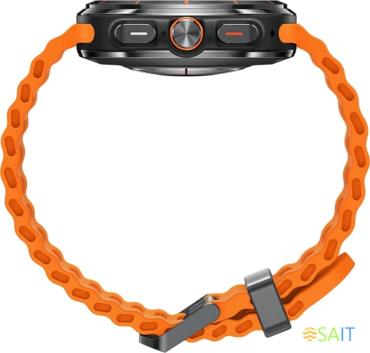 Смарт-часы Samsung Galaxy Watch Ultra LTE 47мм 1.5" AMOLED корп.черный рем.оранжевый (SM-L705FDAACAU)