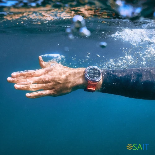 Смарт-часы Samsung Galaxy Watch Ultra LTE 47мм 1.5" AMOLED корп.черный рем.оранжевый (SM-L705FDAACAU)