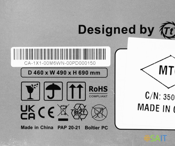 Корпус Thermaltake The Tower 500 белый без БП E-ATX 9x120mm 3x140mm 4xUSB3.0 audio bott PSU