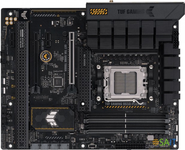 Материнская плата Asus TUF GAMING B650-PLUS WIFI SocketAM5 AMD B650 4xDDR5 ATX AC`97 8ch(7.1) 2.5Gg RAID+HDMI+DP