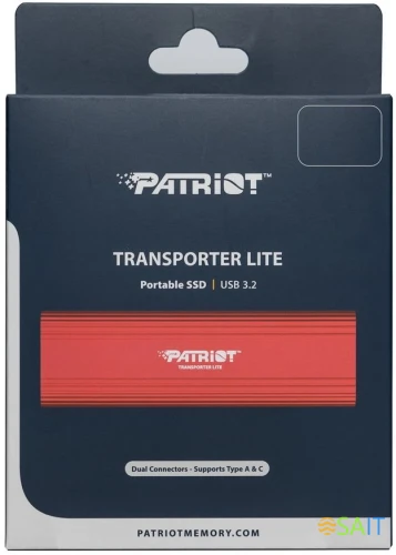 Накопитель SSD Patriot USB-C 512GB PTPL512GPEC Lite Transporter 2.5" красный